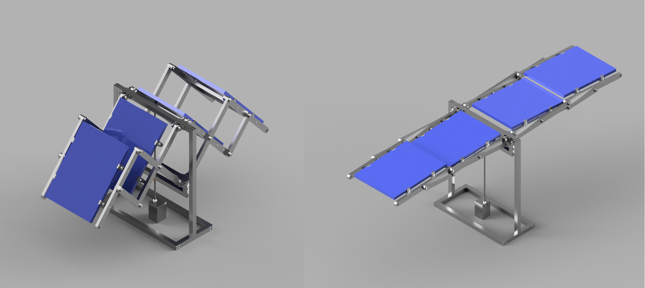 Portable solar deployment CAD render